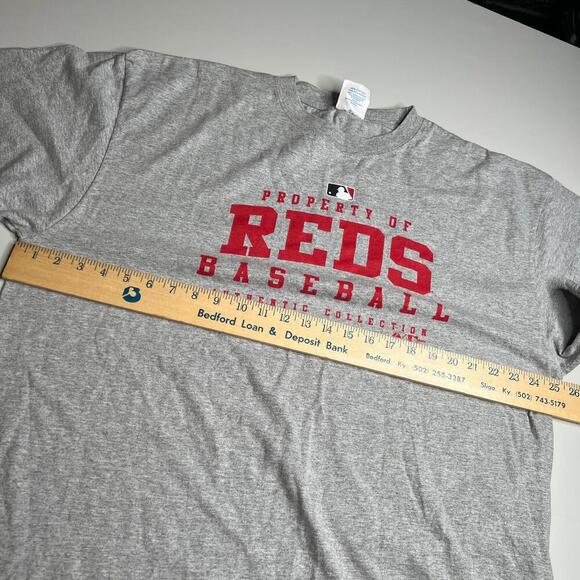 2005 Majestic Cincinnati Reds Baseball T-Shirt Men’s XL Gray MLB Collection 00s - Picture 7 of 10